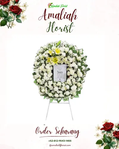Krans Bunga Duka Cita di Gedanganak